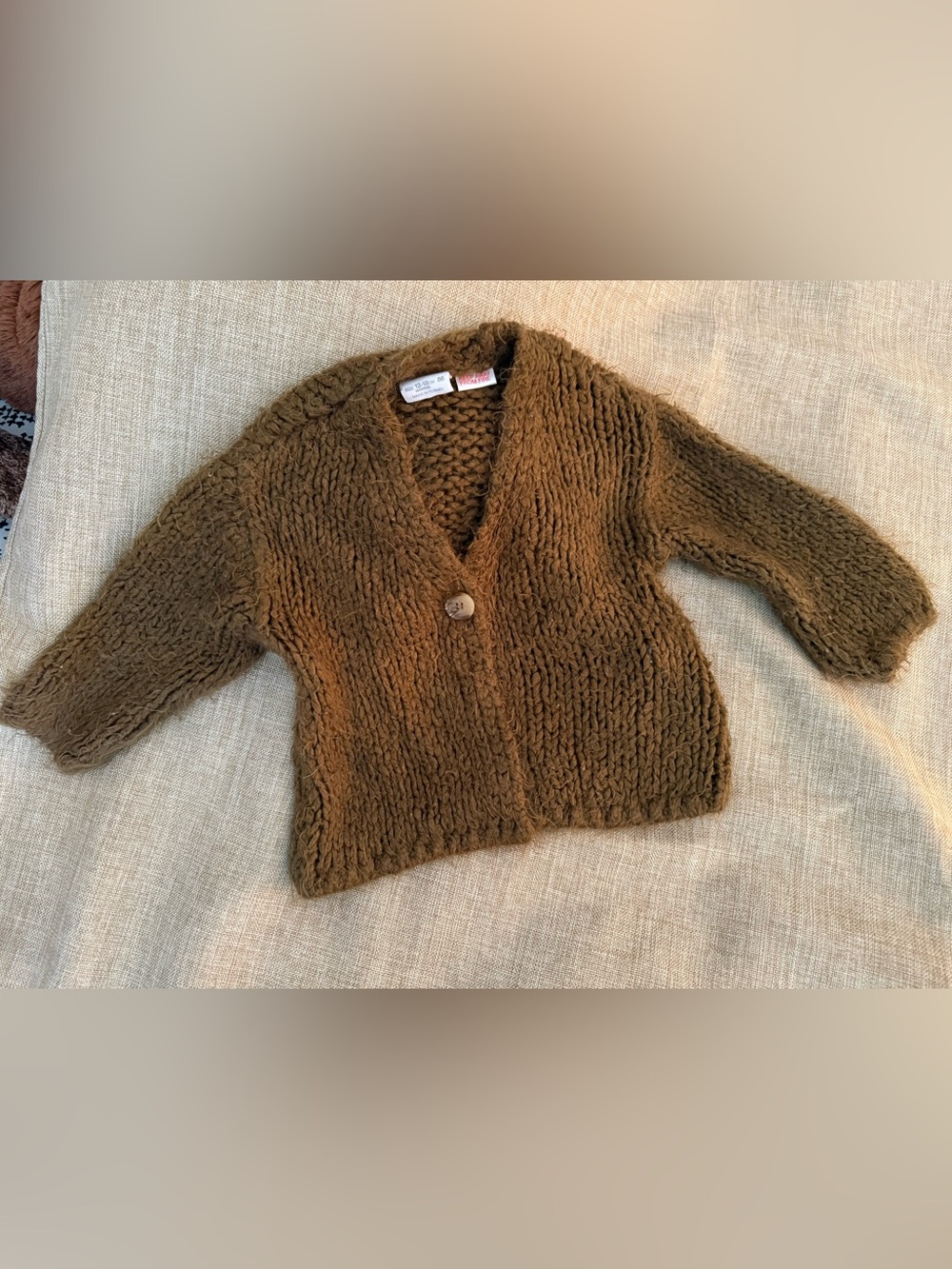 Zara Brown Chunky Knit Kids Cardigan
